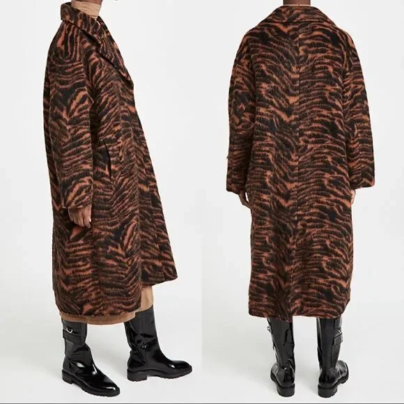 STAND STUDIO Pam wool blend Coat - Rust/Black